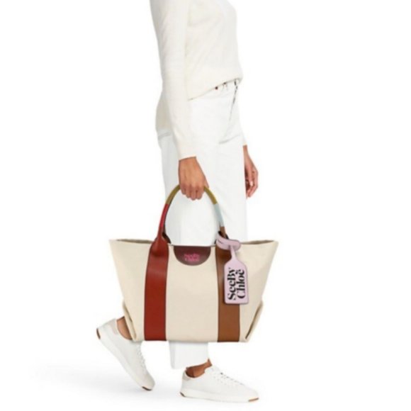 See by Chloé Laetizia Extra Large Tote - in Burnt Henna MSRP$510 - Picture 3 of 7